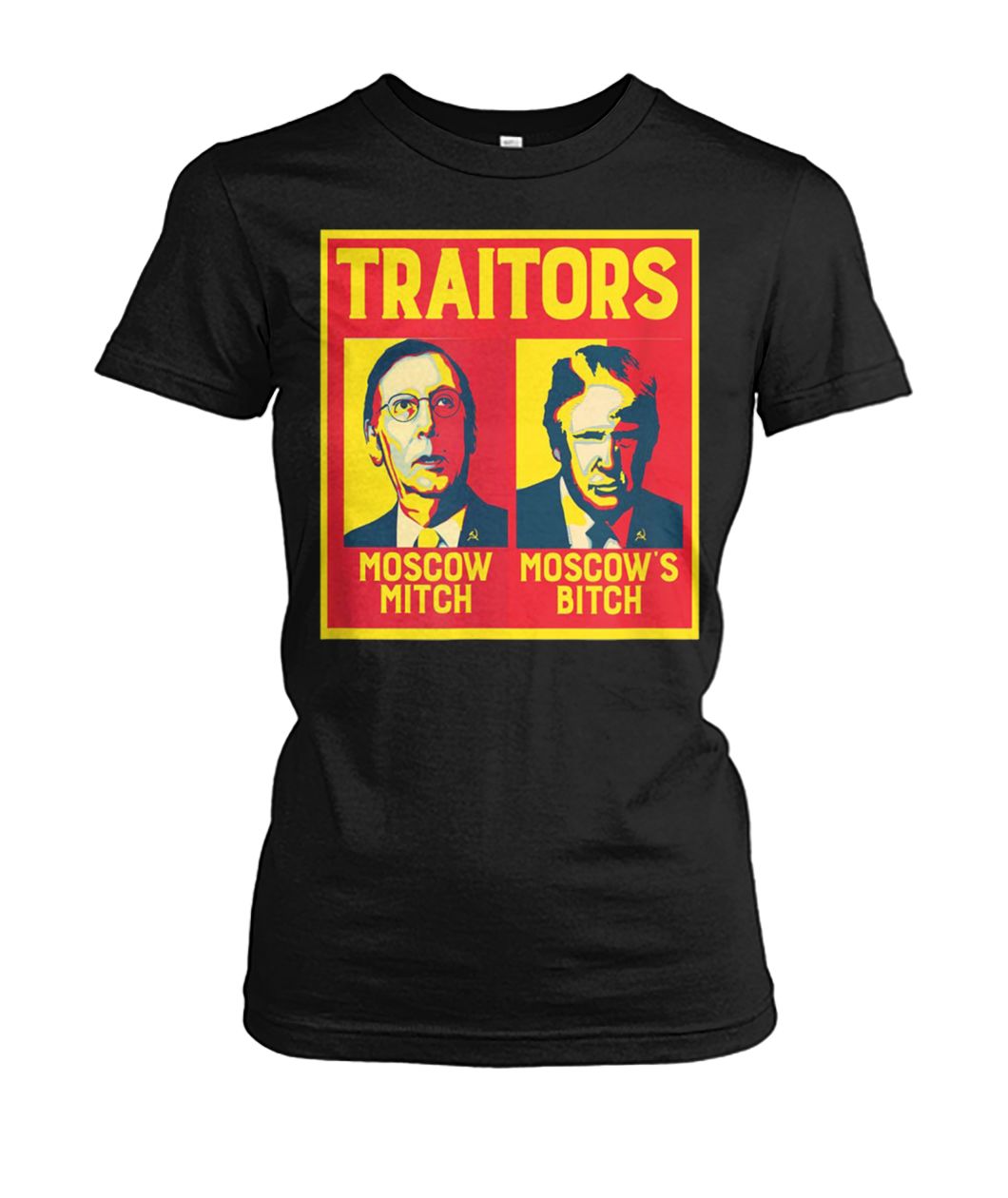 Traitors ditch moscow mitch moscow's bitch women's crew tee