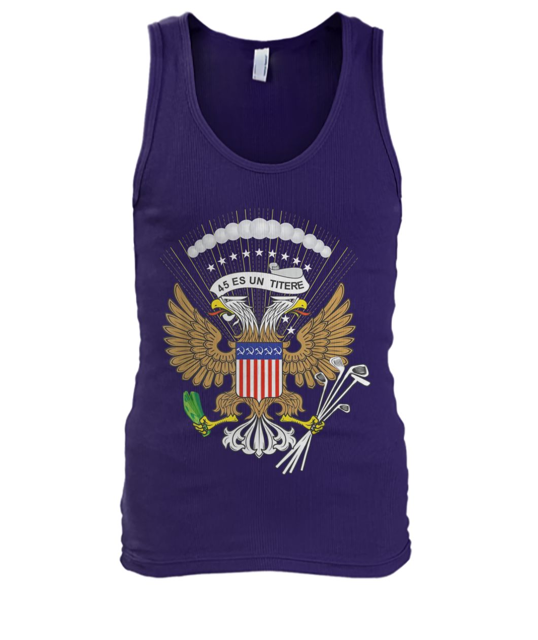 Trump fake russian presidential seal 45 is a puppet political men's tank top