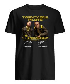 Twenty one pilots 10th anniversary 2009-2019 signatures men's shirt