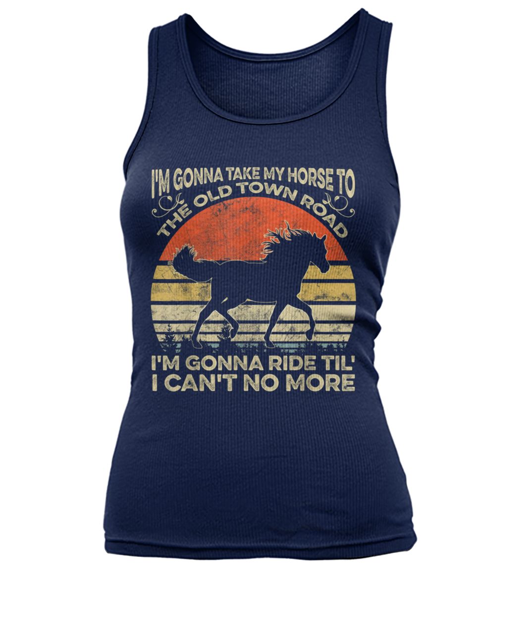 Vintage I'm gonna take my horse to the old town road women's tank top