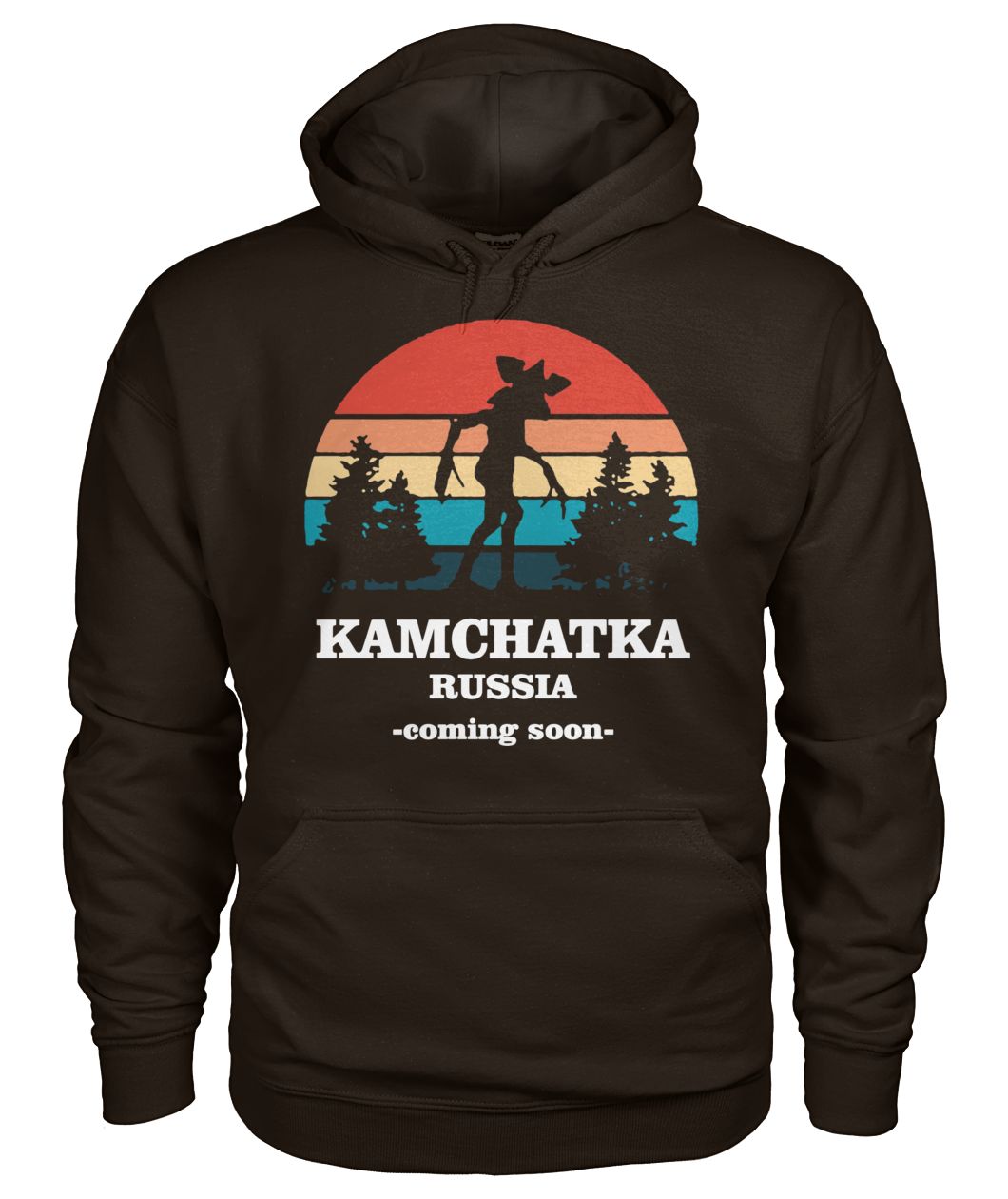 Vintage demogorgon kamchatka russia coming soon gildan hoodie
