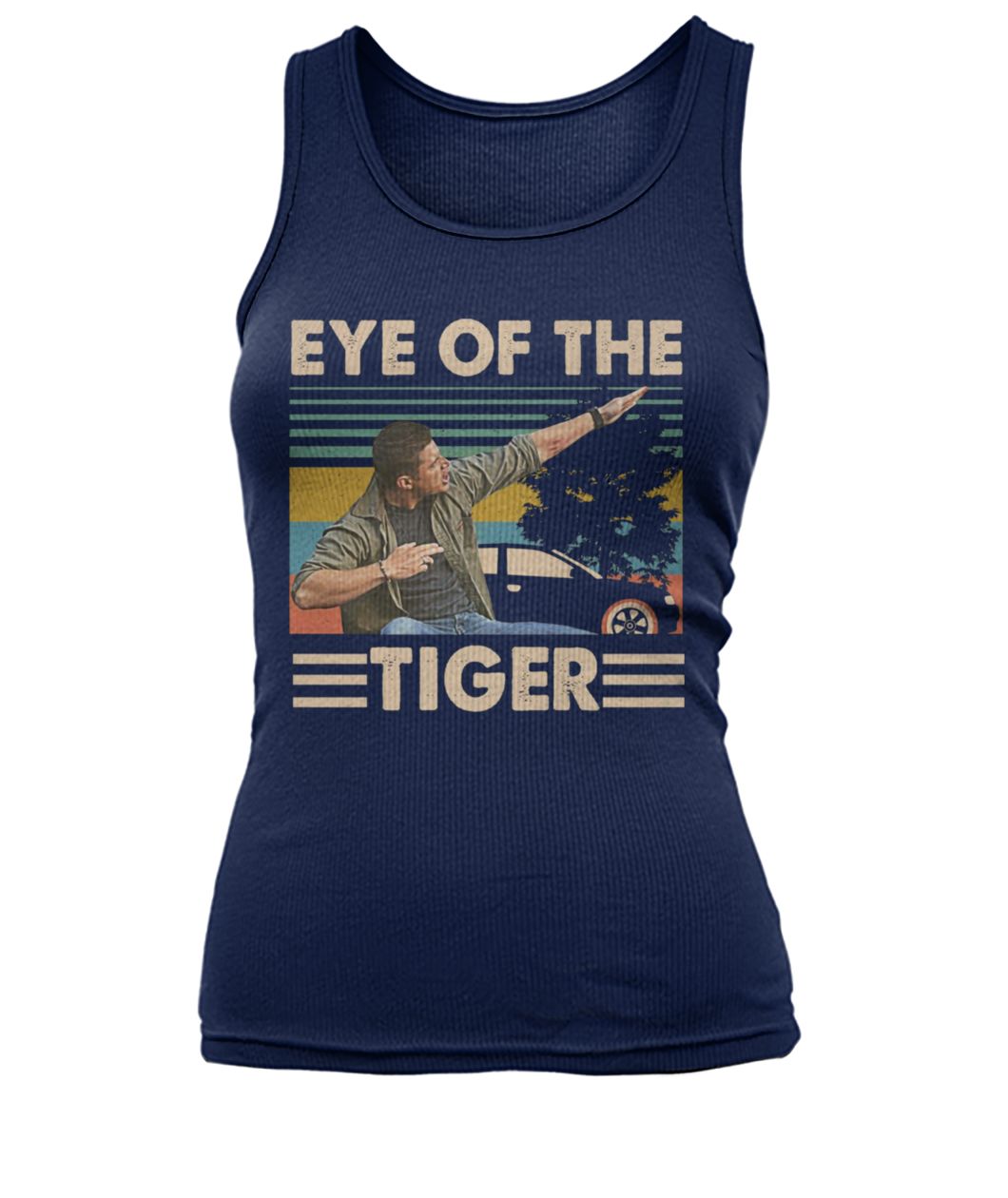 Vintage eye of the tiger supernatural dean winchester women's tank top