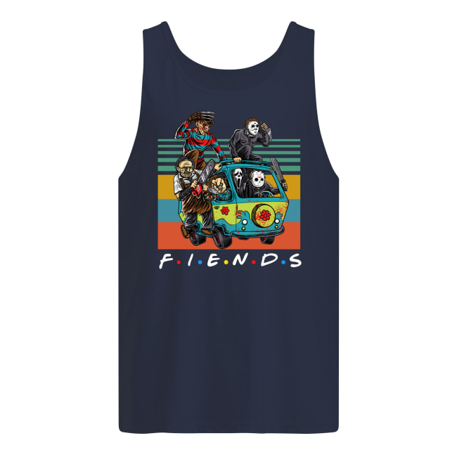 Vintage friends tv show characters horror movies men's tank top