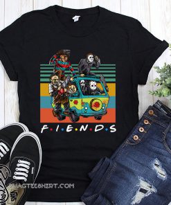 Vintage friends tv show characters horror movies shirt