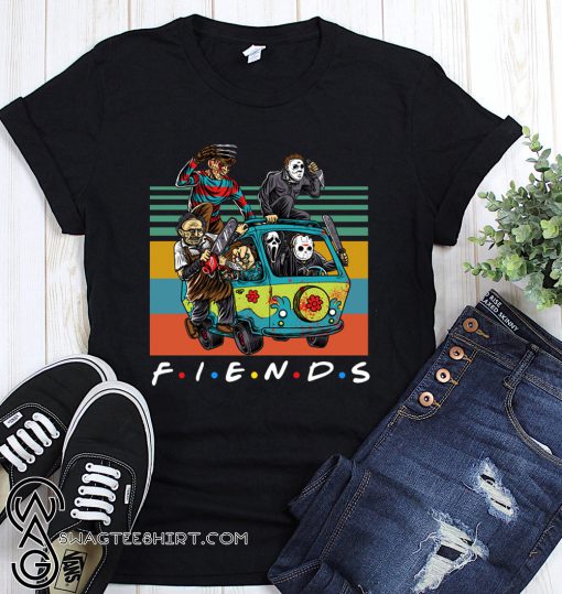 Vintage friends tv show characters horror movies shirt