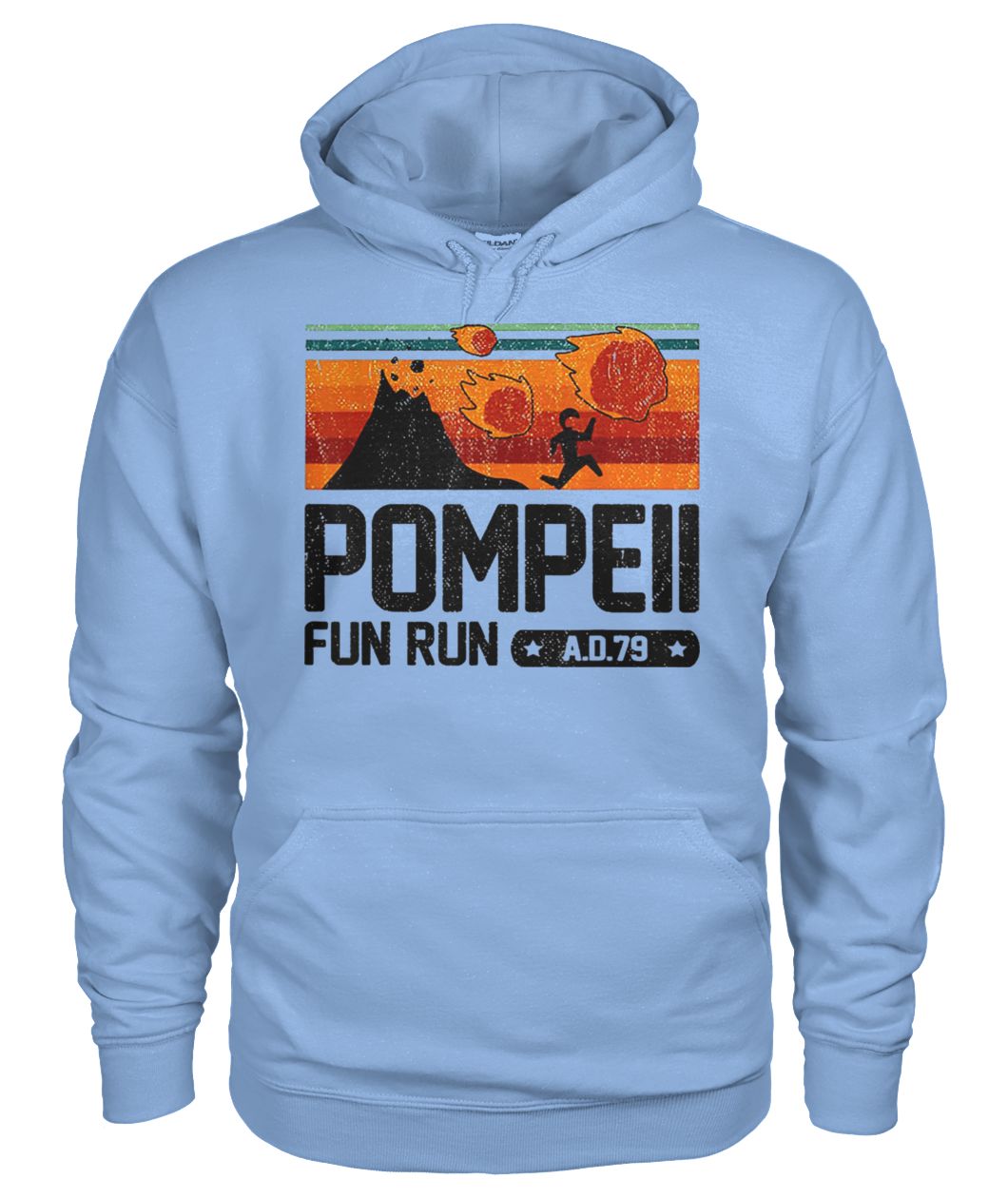 Vintage pompeii fun run AD 79 gildan hoodie