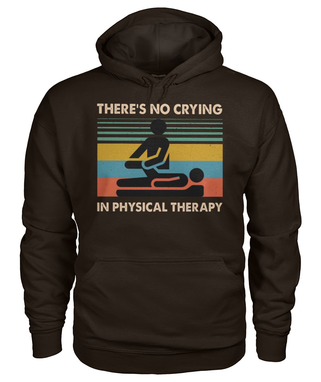 Vintage there's no crying in physical therapy gildan hoodie