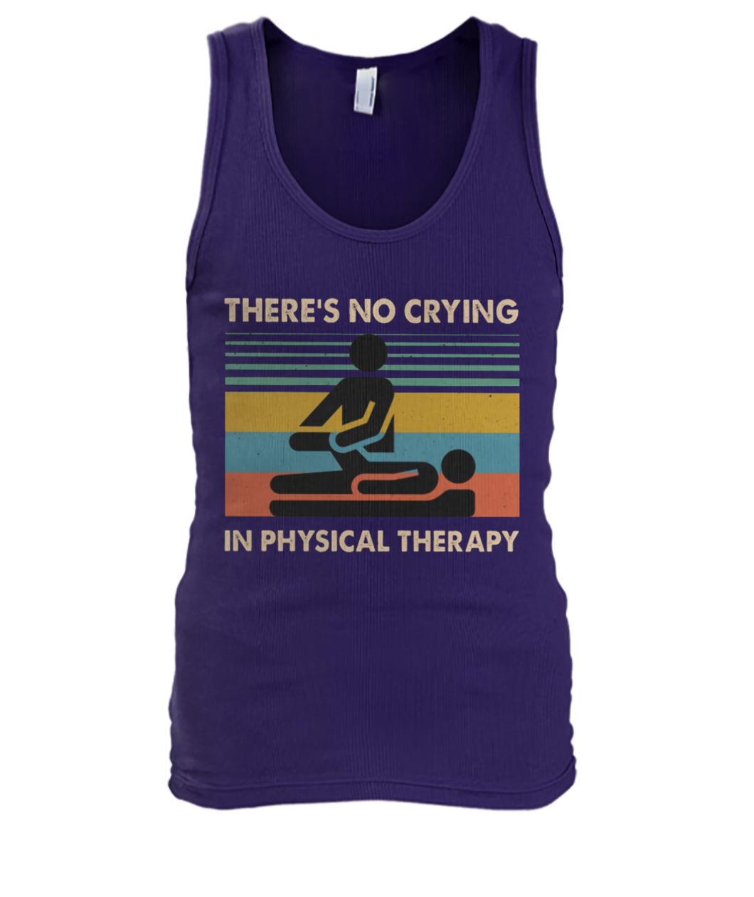 Vintage there's no crying in physical therapy men's tank top