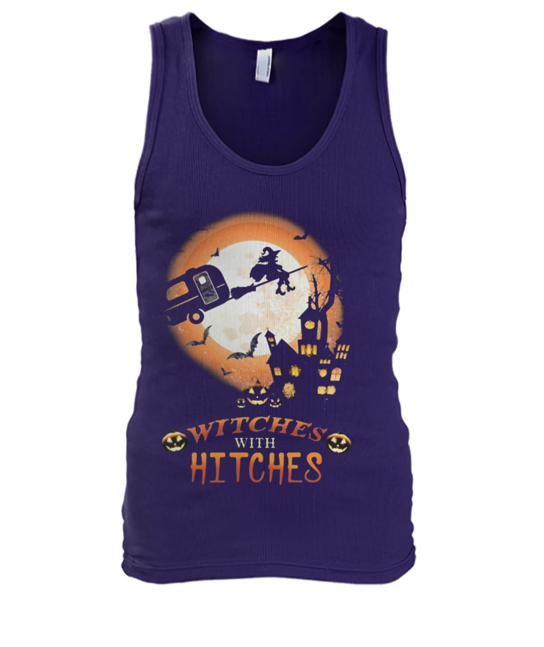 Witches with hitches halloween men's tank top