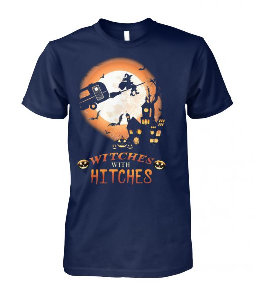 Witches with hitches halloween unisex cotton tee