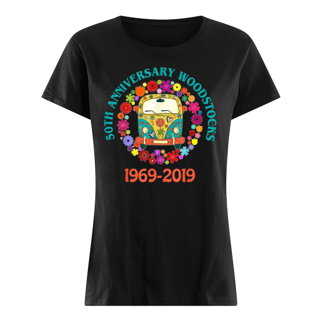Woodstocks 50th anniversary 1969-2019 peace love women's shirt