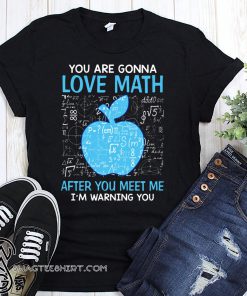 You are gonna love math after you meet me I’m warning you shirt
