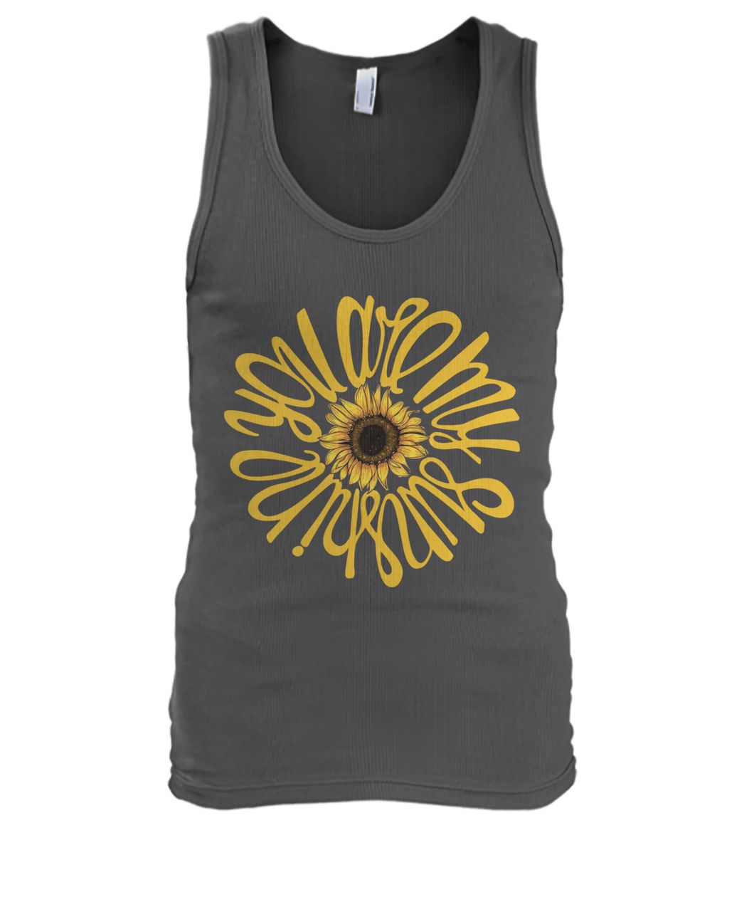 You are my sunshine sunflower men's tank top