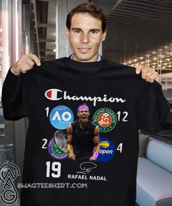 19th grand slam champion rafael nadal signature shirt