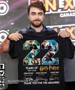22 years of harry potter 1997-2019 thank you for the memories signatures shirt