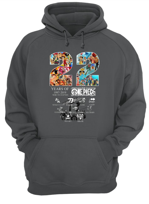 22 years of one piece 1997-2019 more 950 chapters signatures hoodie