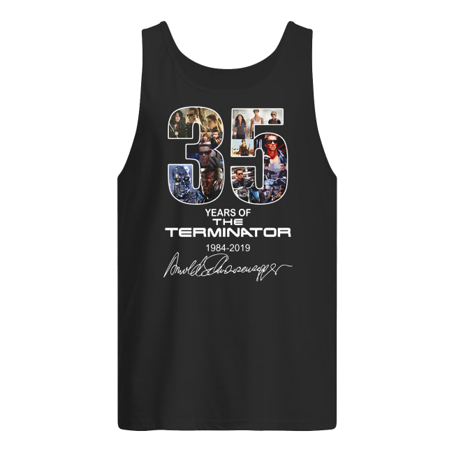 35 years of the terminator 1984-2019 signatures tank top