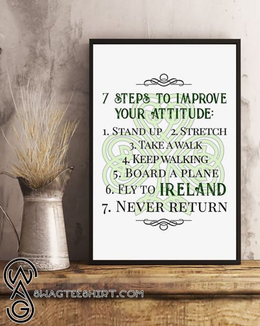 7 steps to improve your attitude fly to ireland poster