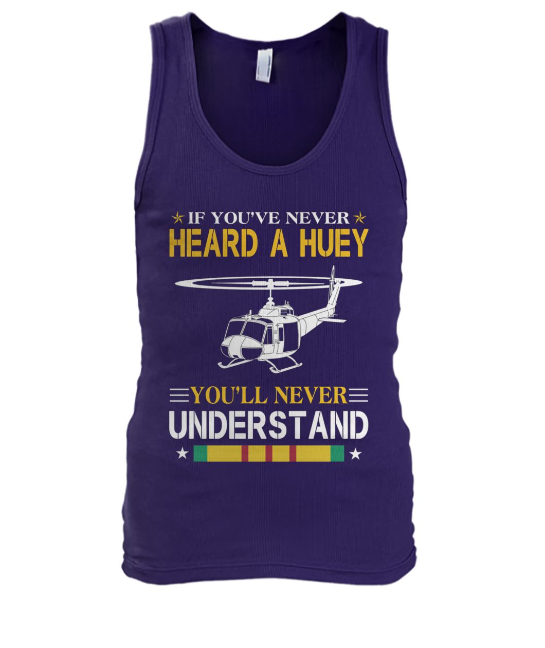Air force if you've never heard a huey you'll never understand men's tank top