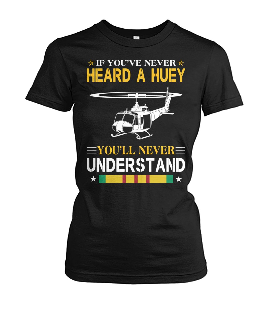 Air force if you've never heard a huey you'll never understand women's crew tee