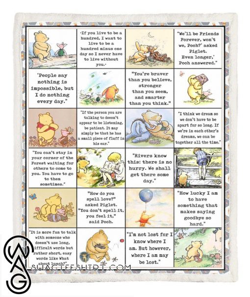 All favourite quote winnie the pooh blanket