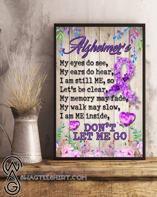 Alzheimer's awareness don't let me go poster