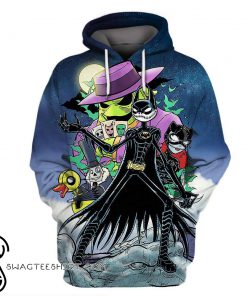 Batman and catwoman as jack and sally the nightmare before christmas 3d hoodie