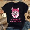 Breast cancer awareness corgi for the cure shirt