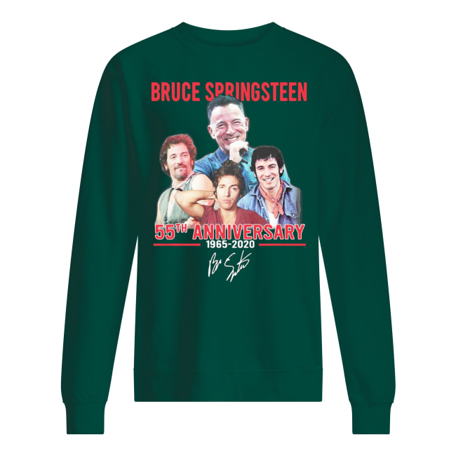 Bruce springsteen 55th anniversary 1965-2020 signatures sweatshirt