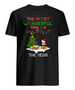 Christmas mickey mouse the most wonderful time of the year mens shirt