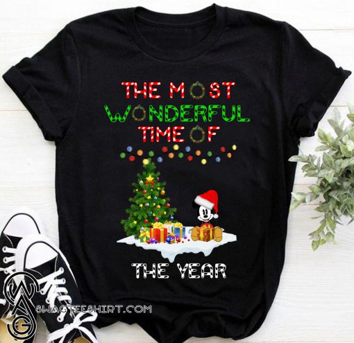 Christmas mickey mouse the most wonderful time of the year shirt