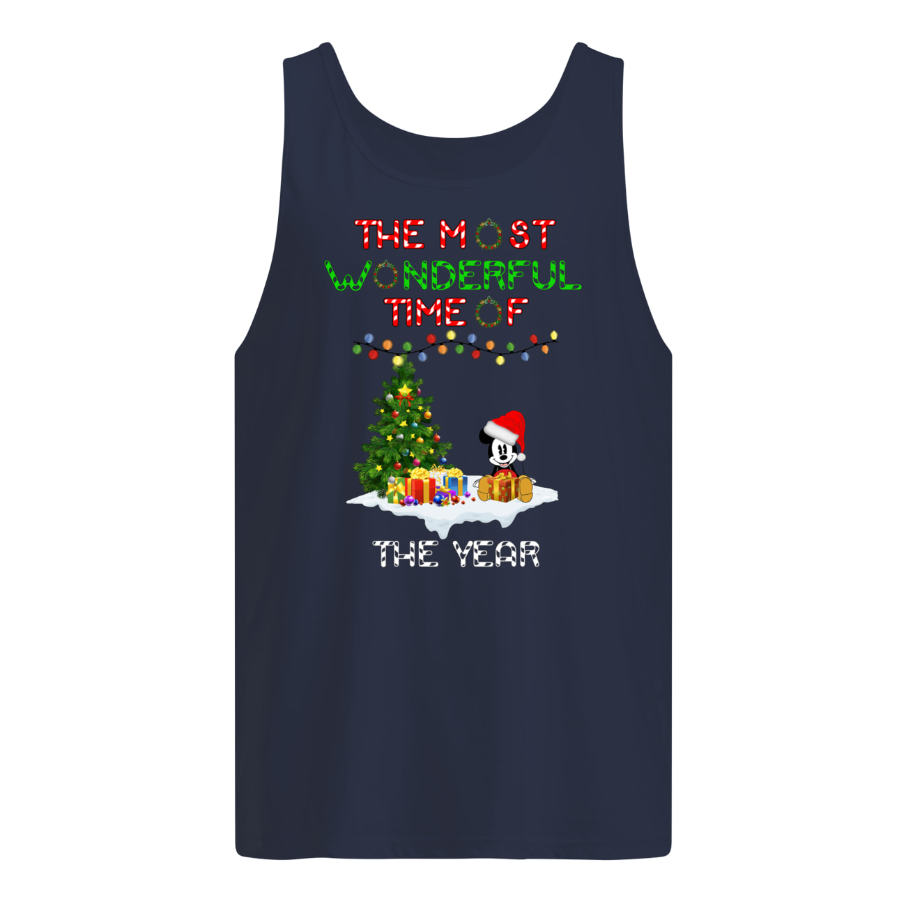 Christmas mickey mouse the most wonderful time of the year tank top