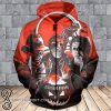 Cleveland browns horror movie characters 3d zipper hoodie