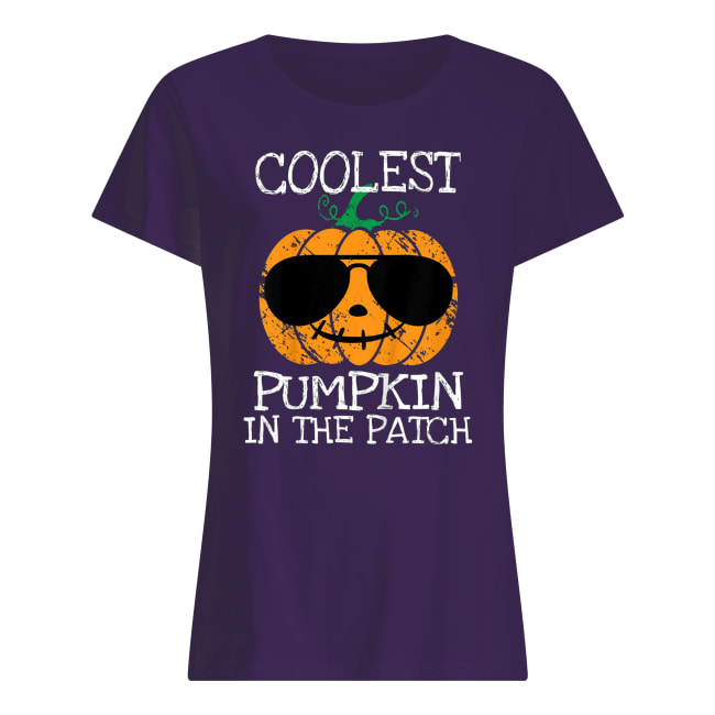 Coolest pumpkin in the patch halloween women's shirt