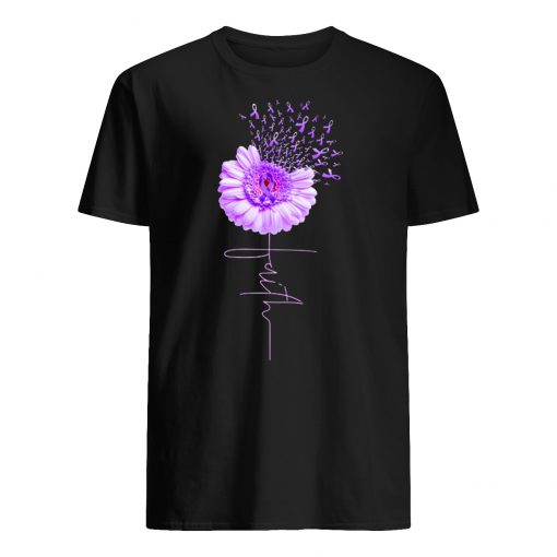 Daisy flower faith alzheimer's awareness men's shirt