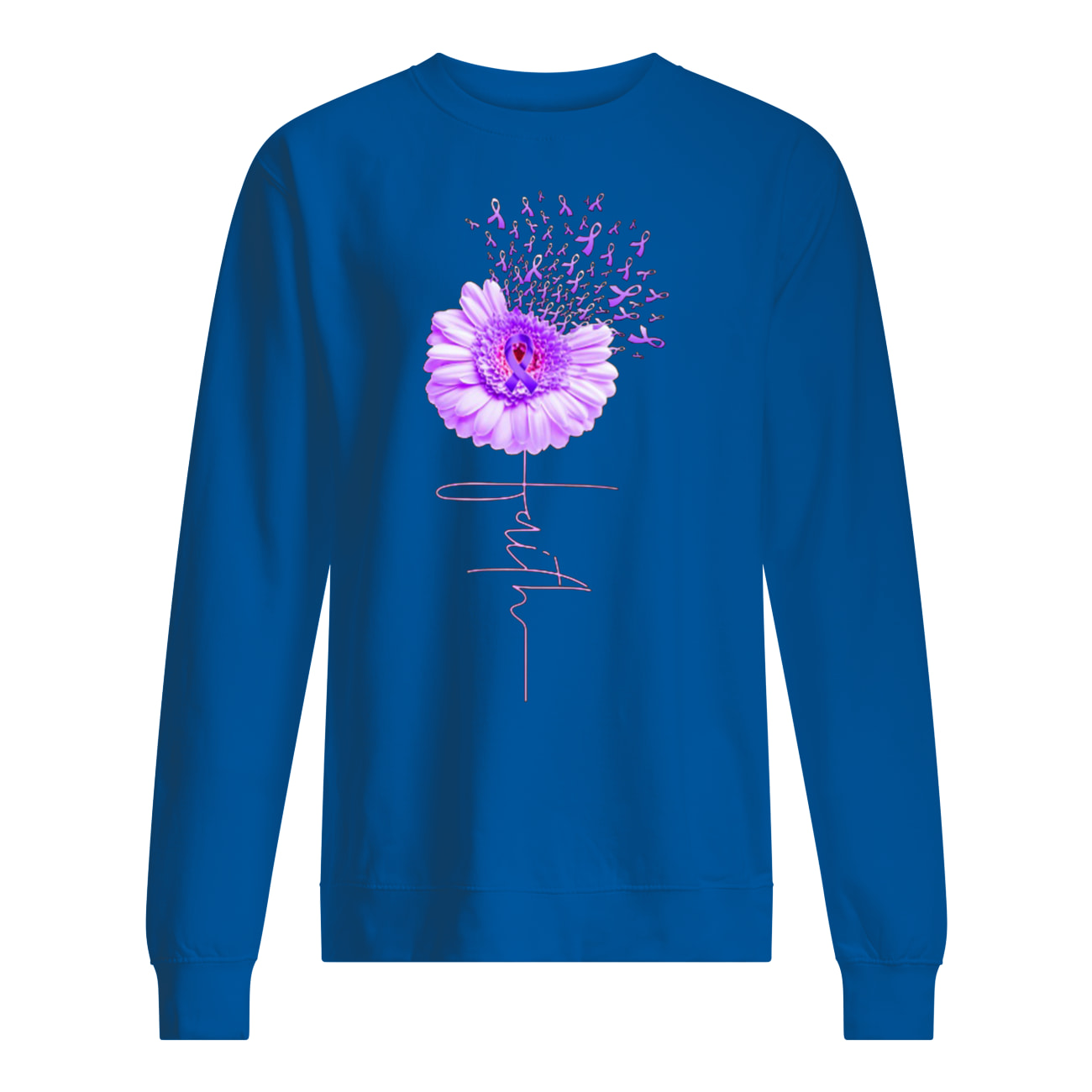 Daisy flower faith alzheimer's awareness sweatshirt