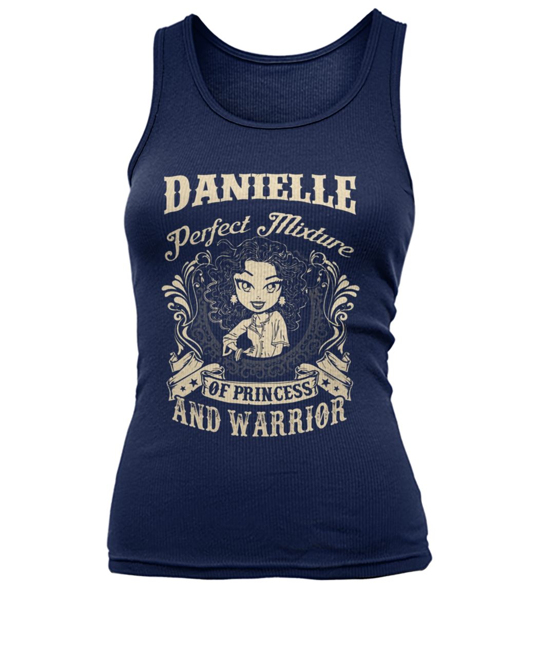 Danielle perfect combination of a princess and warrior women's tank top