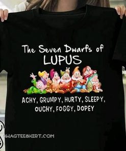 Disney cartoon the seven dwarfs of lupus achy grumpy hurty sleepy ouchy foggy dopey shirt