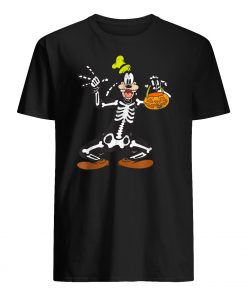 Disney goofy skeleton halloween men's shirt