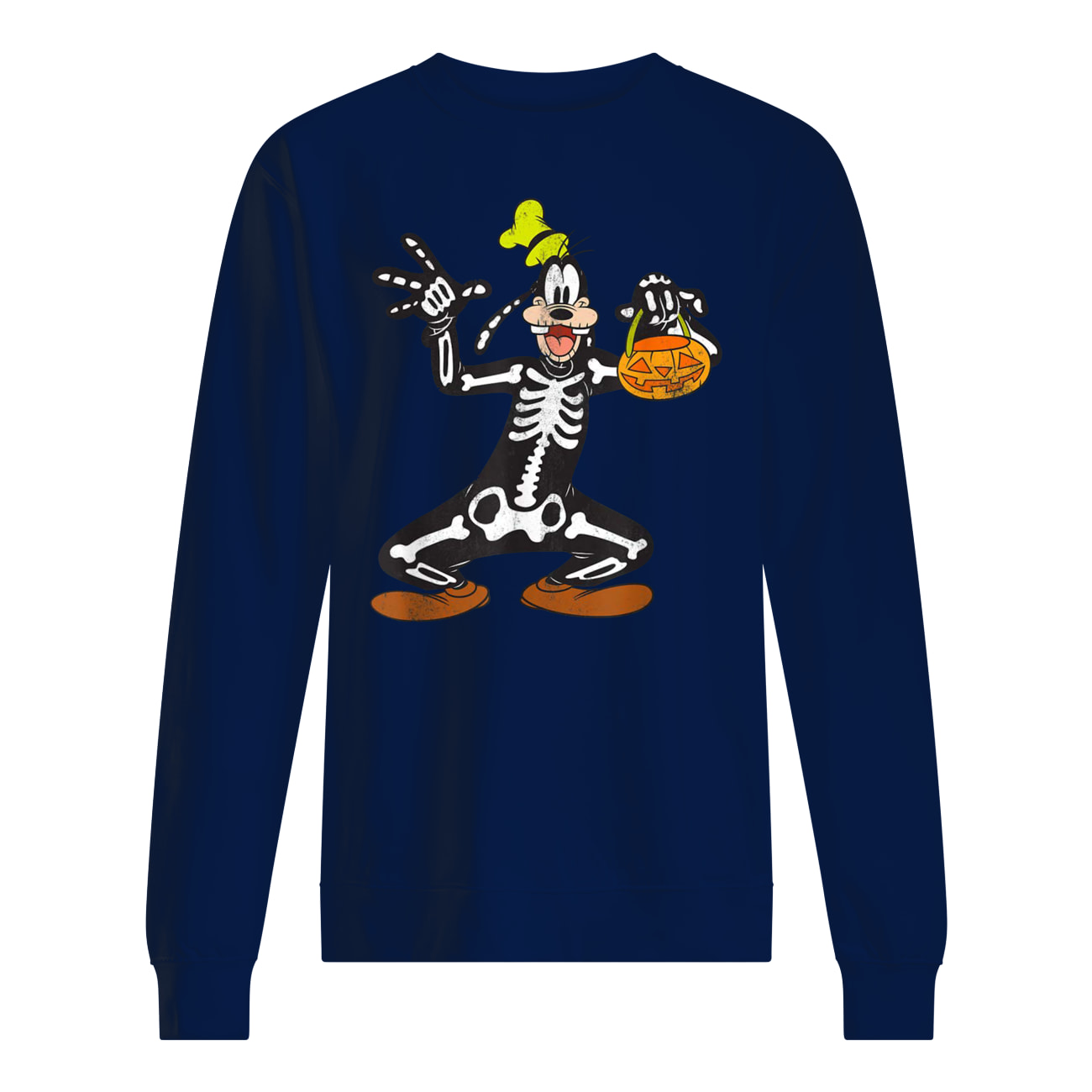 Disney goofy skeleton halloween sweatshirt