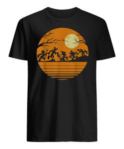 Disney mickey mouse and friends trick or treat halloween walk under the moon mens shirt