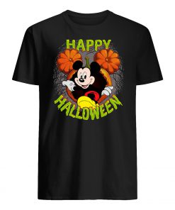 Disney mickey mouse pumpkin happy halloween men's shirt