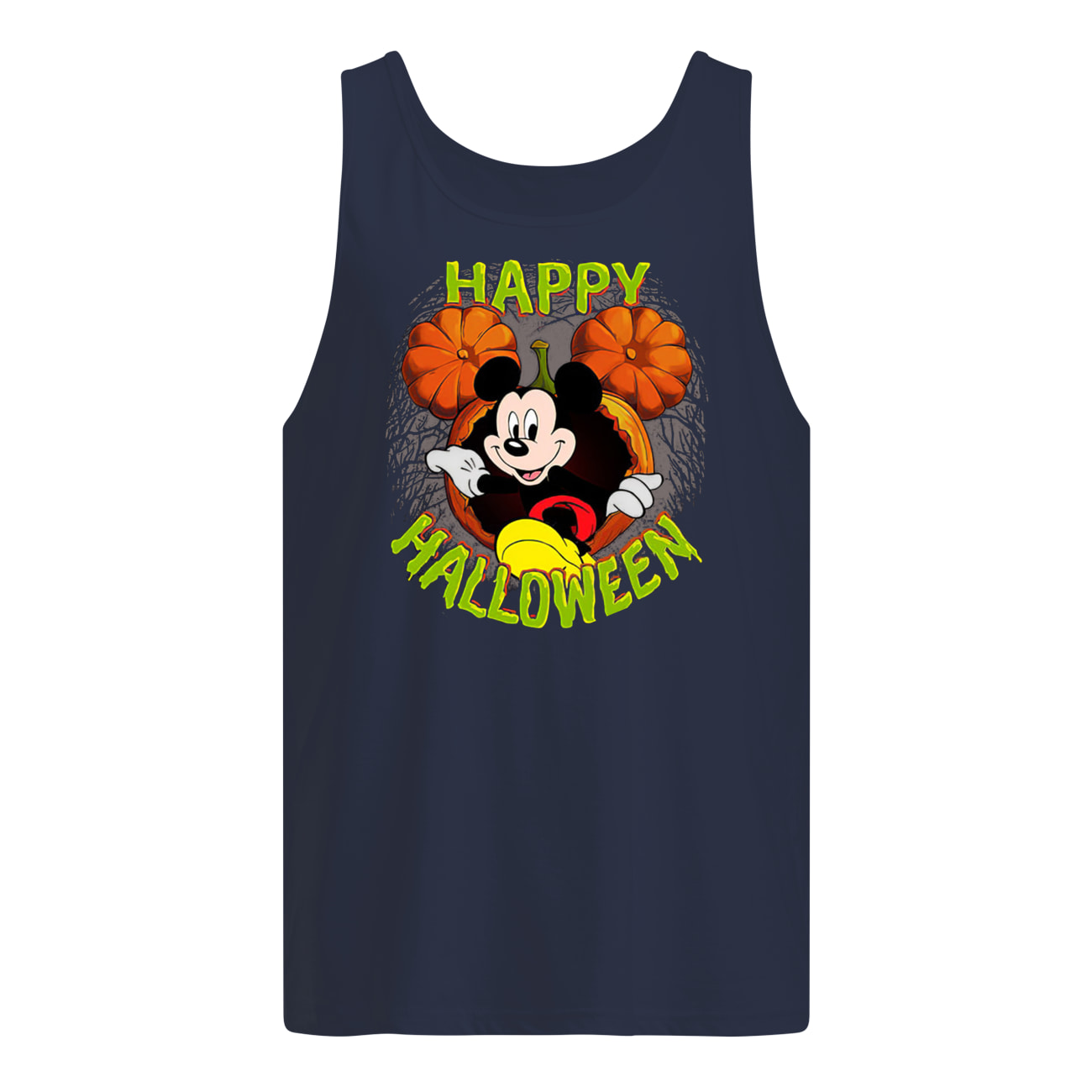 Disney mickey mouse pumpkin happy halloween tank top
