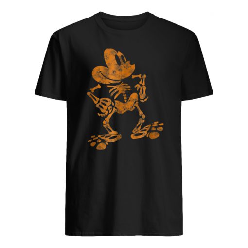 Disney mickey mouse skeleton halloween men's shirt