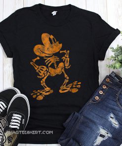 Disney mickey mouse skeleton halloween shirt