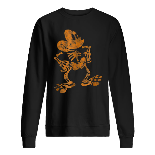 Disney mickey mouse skeleton halloween sweatshirt
