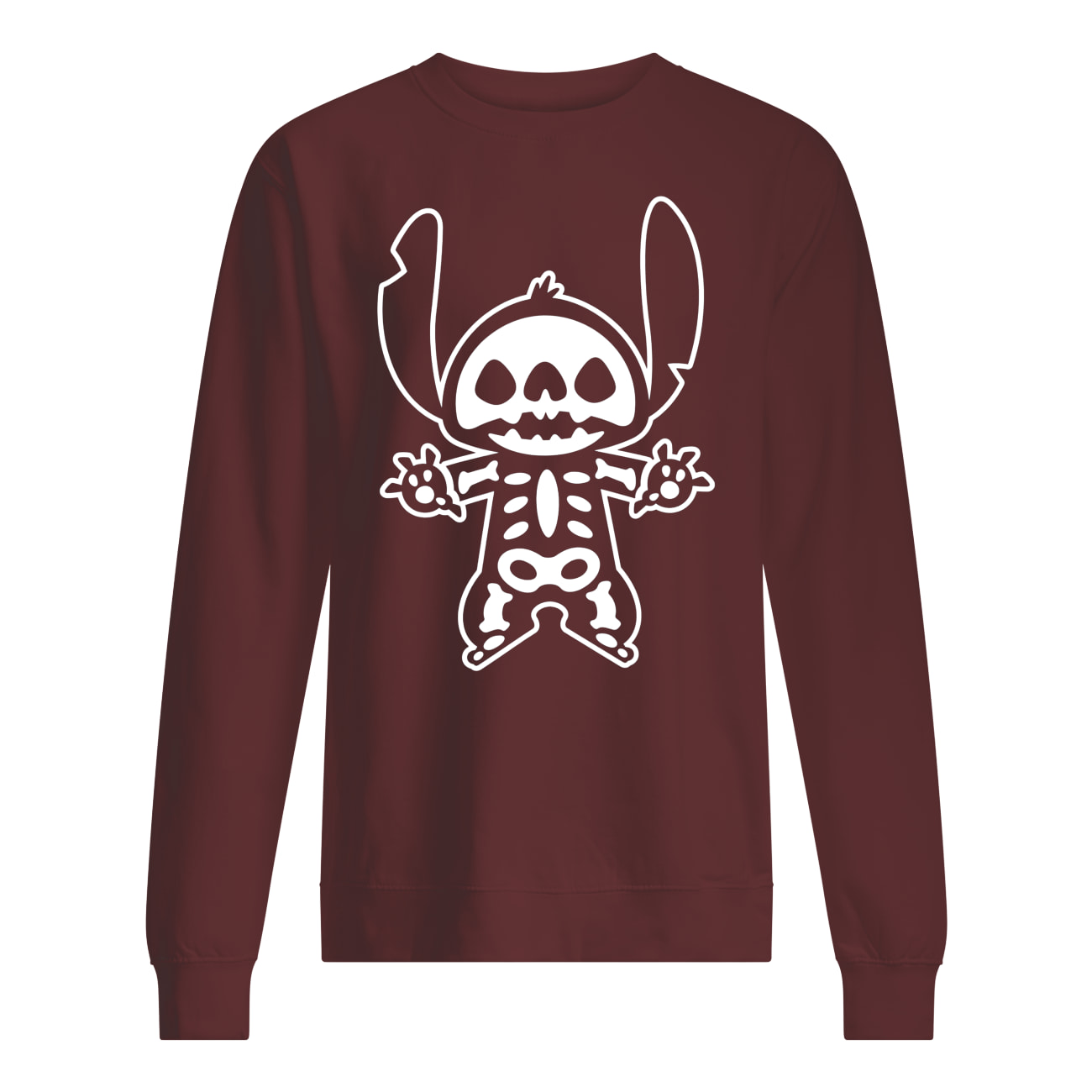 Disney stitch halloween skeleton sweatshirt