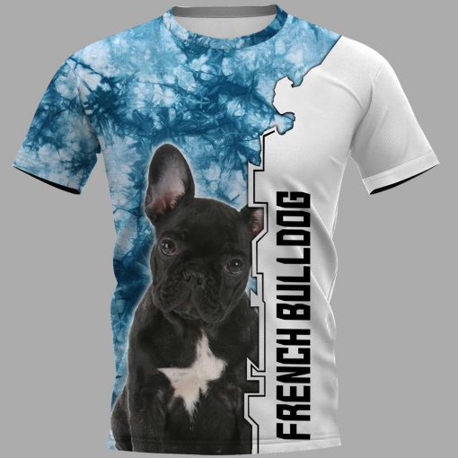 Dog french bulldog 3d t-shirt