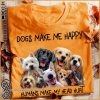 Dogs and tacos make me happy humans make my head hurt dog lover shirt