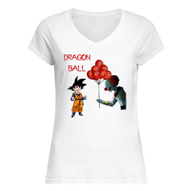 Dragon ball pennywise and songoku women's v-neck